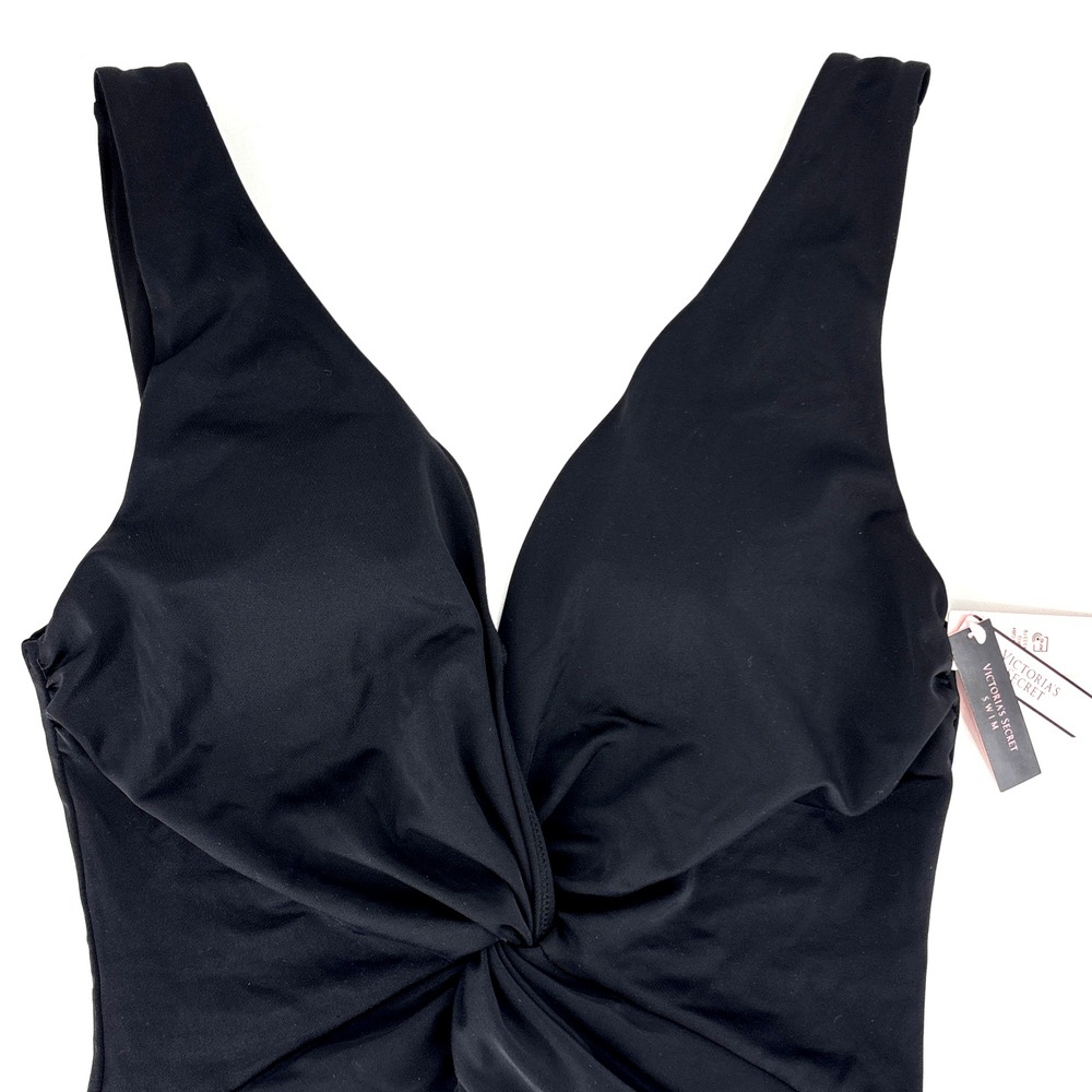 Victoria's Secret One Piece Swimsuit‎ Twist Plunge Sexy Black Size M Medium NWT